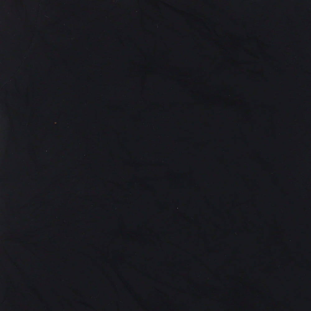 Boohoo Womens Black Cotton Basic T-Shirt Size S Crew Neck