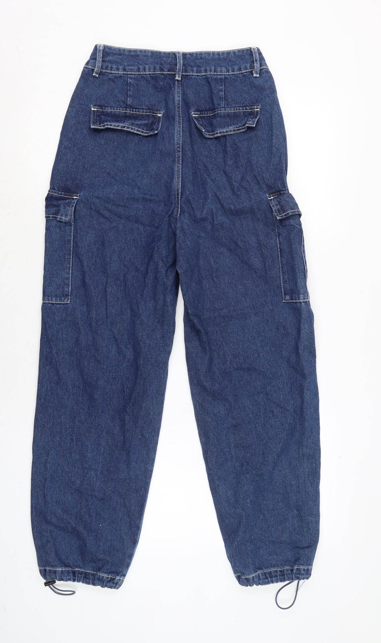PEACEBIRD Mens Blue Cotton Tapered Jeans Size 26 in L26 in Regular Zip