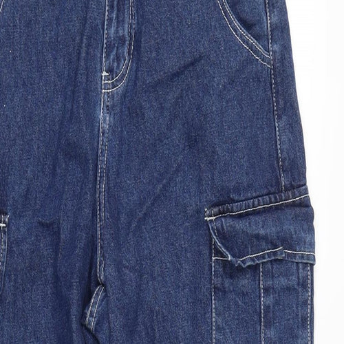 PEACEBIRD Mens Blue Cotton Tapered Jeans Size 26 in L26 in Regular Zip
