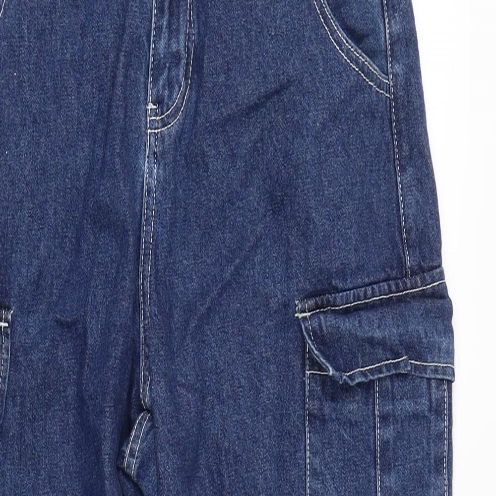 PEACEBIRD Mens Blue Cotton Tapered Jeans Size 26 in L26 in Regular Zip
