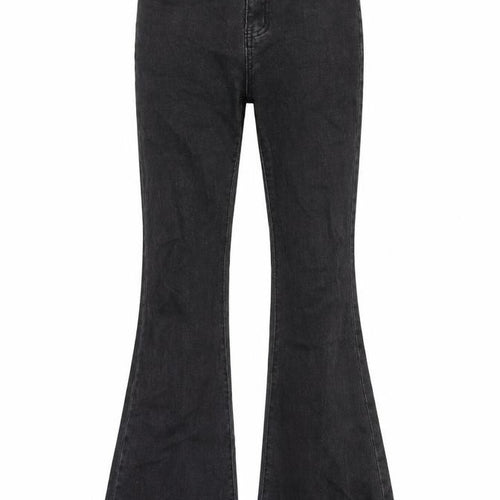JEANS Womens Blue Cotton Blend Flared Jeans Size 26 in L29 in Regular Zip - Raw Hem