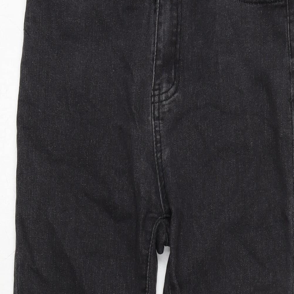 JEANS Womens Blue Cotton Blend Flared Jeans Size 26 in L29 in Regular Zip - Raw Hem