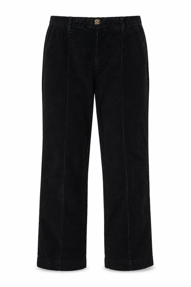 Marks and Spencer Womens Black Cotton Trousers Size 8 L21.5 in Regular Zip