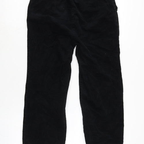 Marks and Spencer Womens Black Cotton Trousers Size 8 L21.5 in Regular Zip