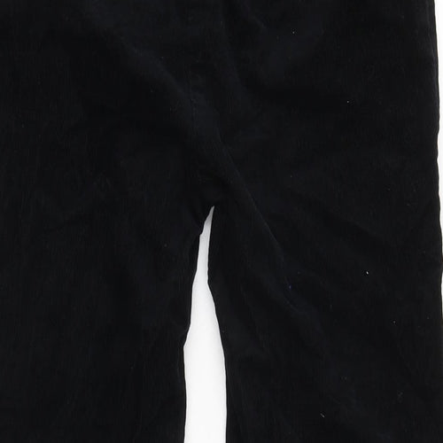 Marks and Spencer Womens Black Cotton Trousers Size 8 L21.5 in Regular Zip