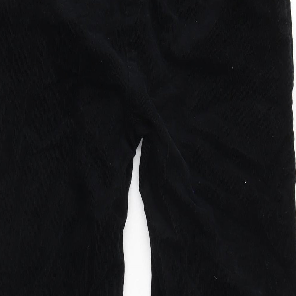 Marks and Spencer Womens Black Cotton Trousers Size 8 L21.5 in Regular Zip