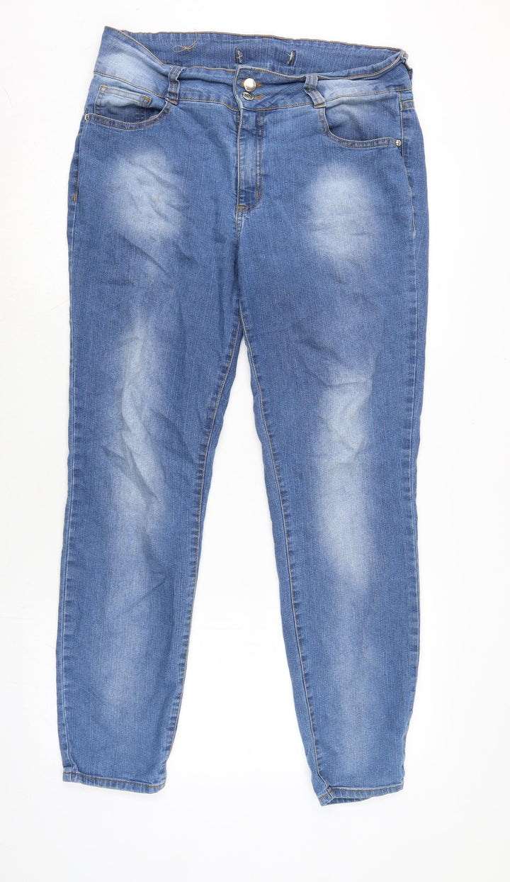Hering Jeans Womens Blue Cotton Blend Straight Jeans Size 32 in L29 in Regular Zip