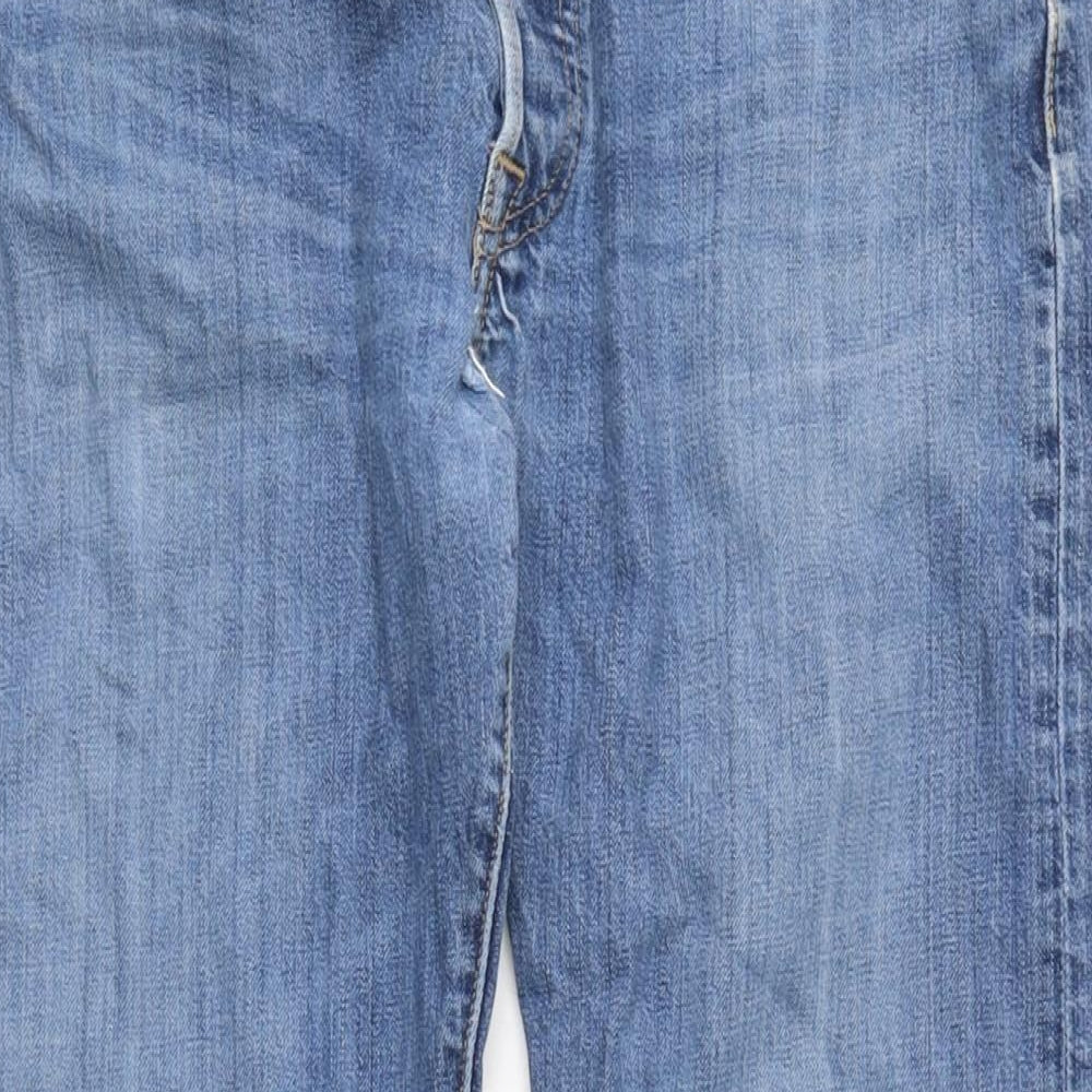 Levi's Mens Blue Cotton Straight Jeans Size 31 in L32 in Regular Button