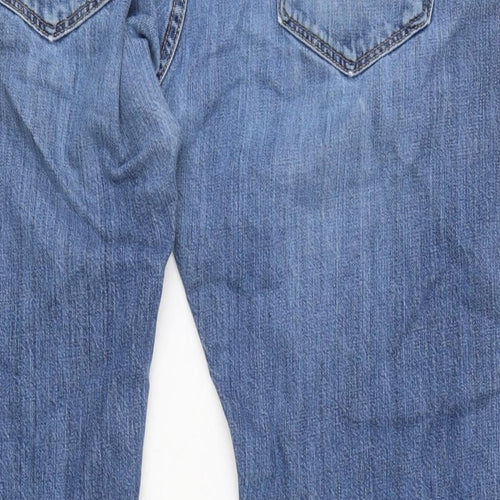 Levi's Mens Blue Cotton Straight Jeans Size 31 in L32 in Regular Button