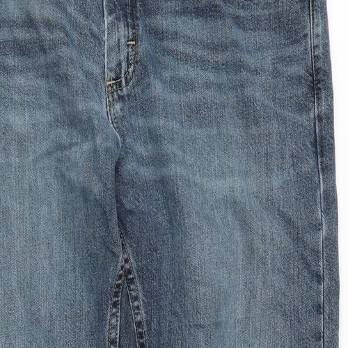 Lee Mens Blue Cotton Straight Jeans Size 32 in L28 in Regular Zip