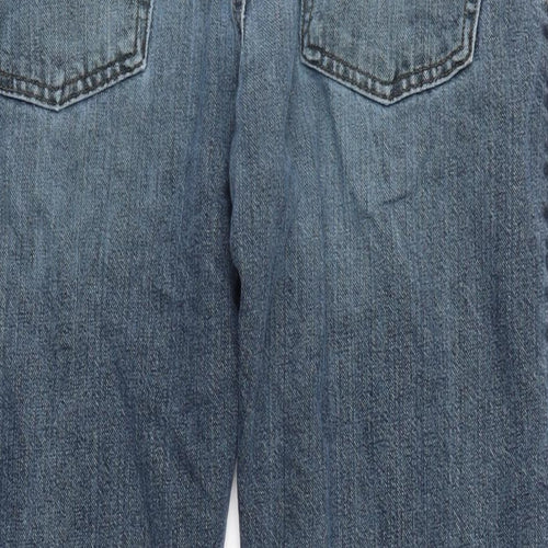 Lee Mens Blue Cotton Straight Jeans Size 32 in L28 in Regular Zip