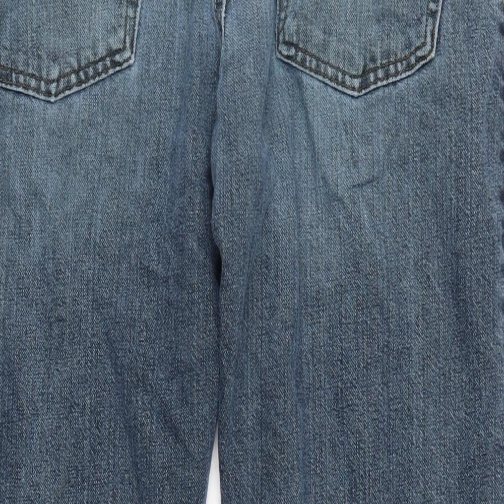 Lee Mens Blue Cotton Straight Jeans Size 32 in L28 in Regular Zip