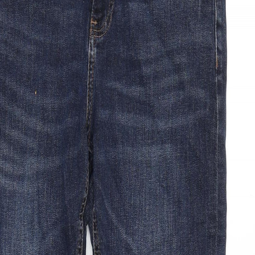 Reserve Denim Womens Blue Cotton Blend Tapered Jeans Size 12 L30 in Regular Zip - Raw Hem