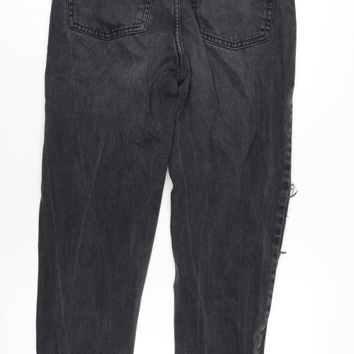 Denim & Co. Womens Green Cotton Straight Jeans Size 8 L27 in Regular Zip