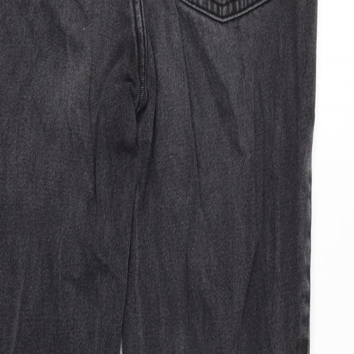 Denim & Co. Womens Green Cotton Straight Jeans Size 8 L27 in Regular Zip