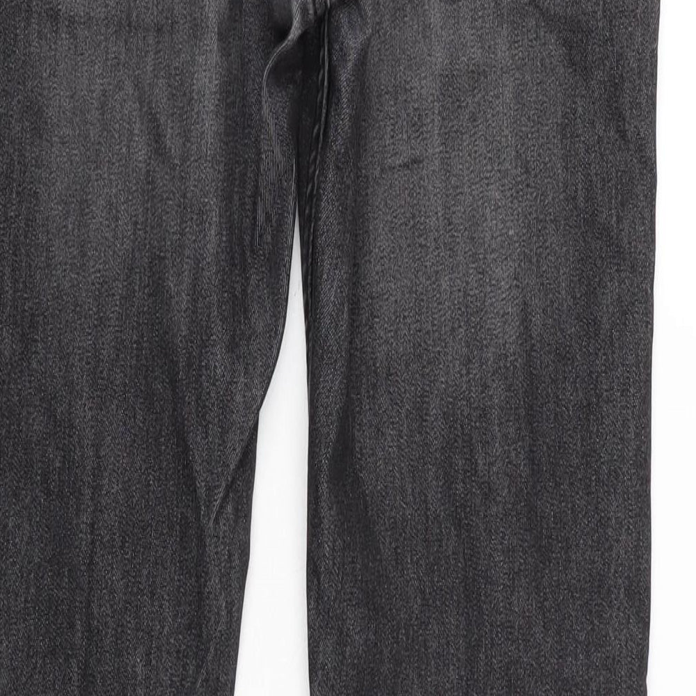 Denim & Co. Mens Grey Cotton Blend Skinny Jeans Size 32 in L32 in Regular Button