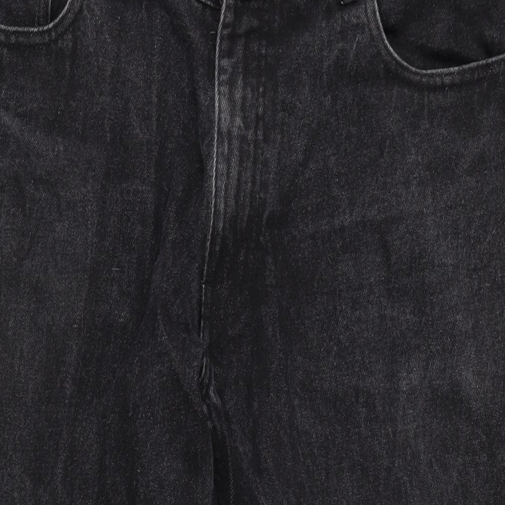 Pride & soul Mens Grey Cotton Straight Jeans Size 38 in L28 in Regular Zip