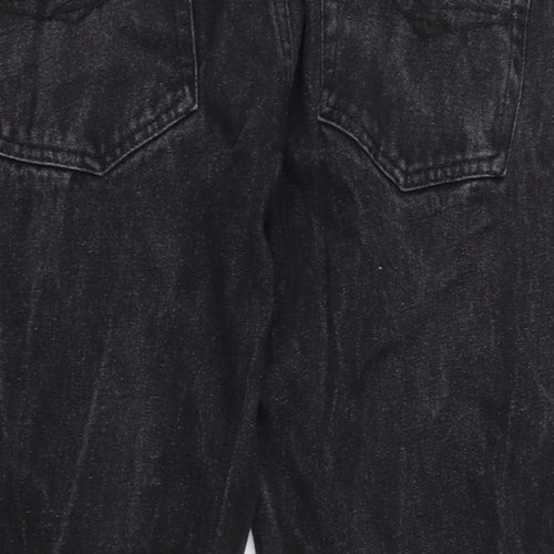 Pride & soul Mens Grey Cotton Straight Jeans Size 38 in L28 in Regular Zip