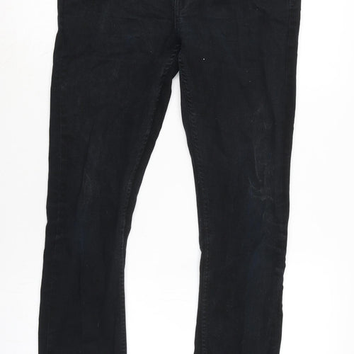 Burton Mens Black Cotton Blend Skinny Jeans Size 32 in L31 in Regular Zip