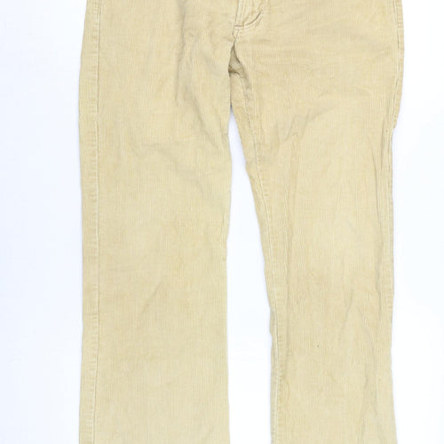 Bob & paul Mens Beige Cotton Trousers Size 32 in L31 in Regular Zip