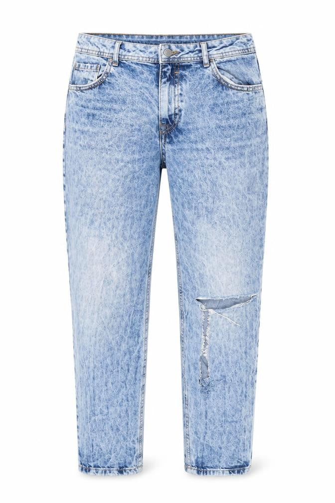 Denim & Co. Womens Blue Cotton Straight Jeans Size 14 L28.5 in Regular Zip