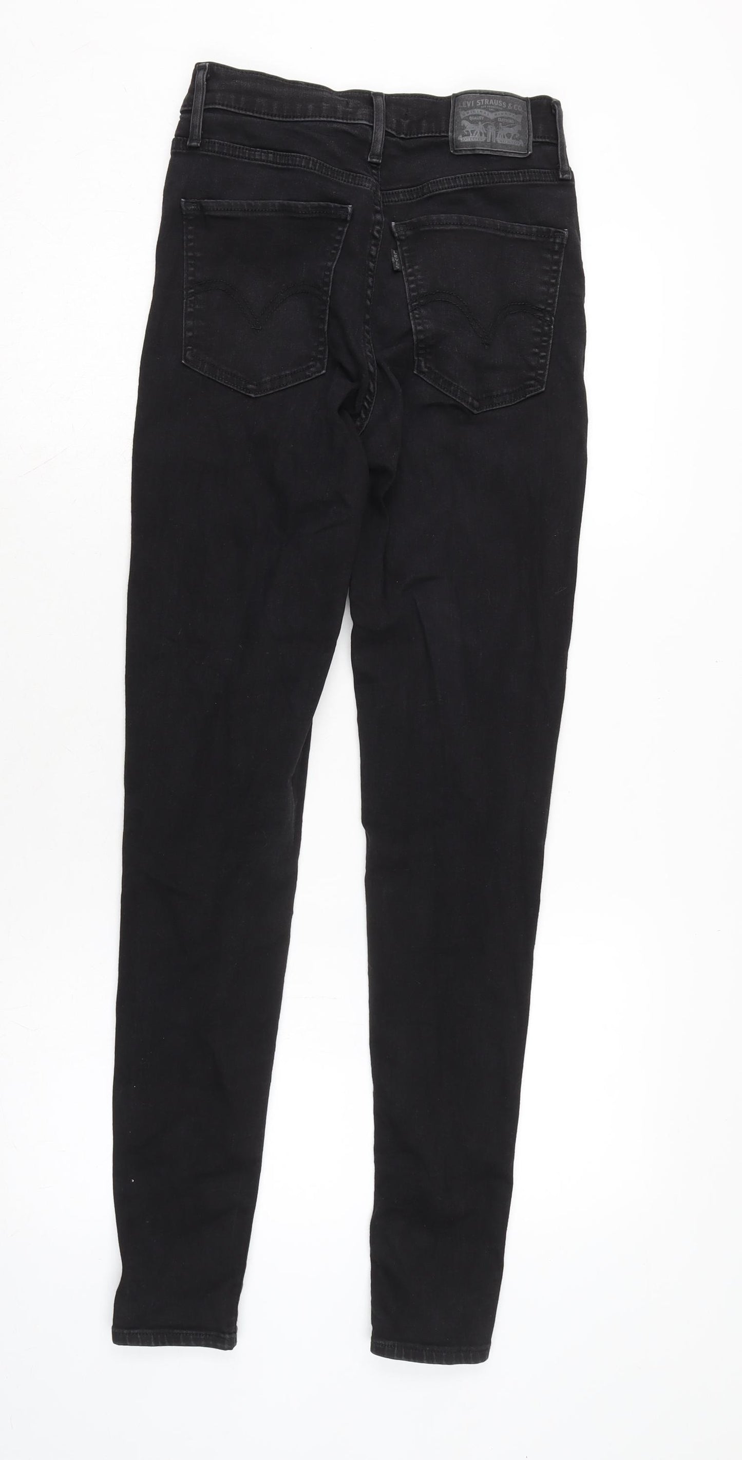 Levi's Womens Black Cotton Blend Skinny Jeans Size 26 in L30 in Regular Zip