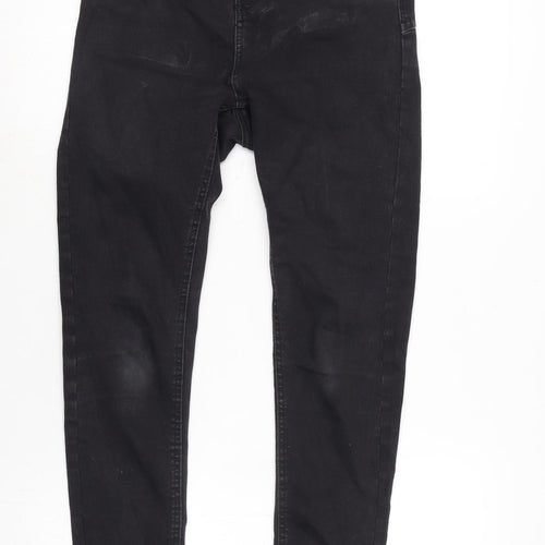 Golddigga Womens Grey Cotton Blend Skinny Jeans Size 10 L28 in Regular Zip