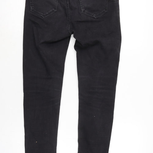 Golddigga Womens Grey Cotton Blend Skinny Jeans Size 10 L28 in Regular Zip