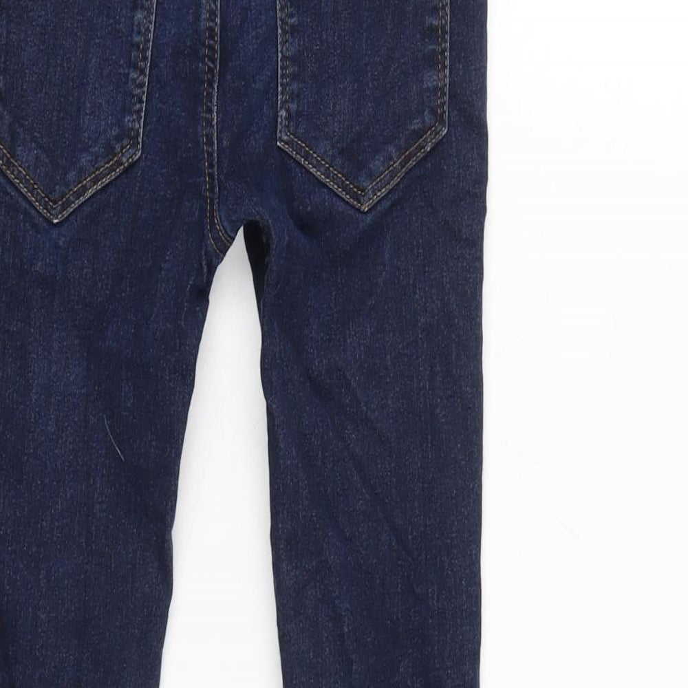 NEXT Boys Blue Cotton Skinny Jeans Size 8 Years L21 in Regular Zip