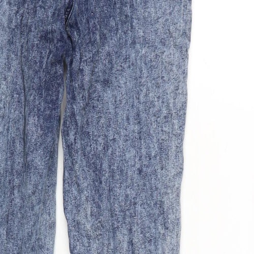 Denim & Co. Womens Blue Cotton Blend Skinny Jeans Size 14 L28 in Regular Zip