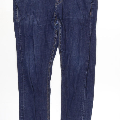 NEXT Mens Blue Cotton Blend Tapered Jeans Size 28 in L26 in Regular Zip