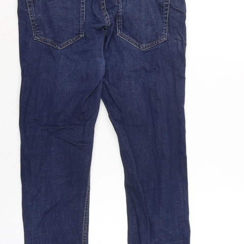 NEXT Mens Blue Cotton Blend Tapered Jeans Size 28 in L26 in Regular Zip