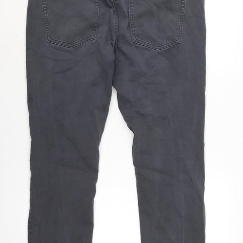 NEXT Mens Grey Cotton Blend Straight Jeans Size 38 in L29 in Slim Zip