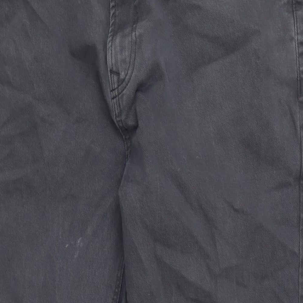 NEXT Mens Grey Cotton Blend Straight Jeans Size 38 in L29 in Slim Zip