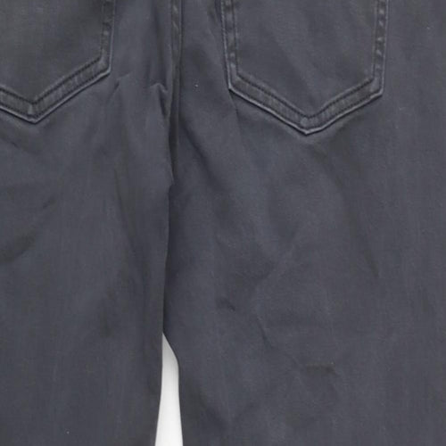 NEXT Mens Grey Cotton Blend Straight Jeans Size 38 in L29 in Slim Zip