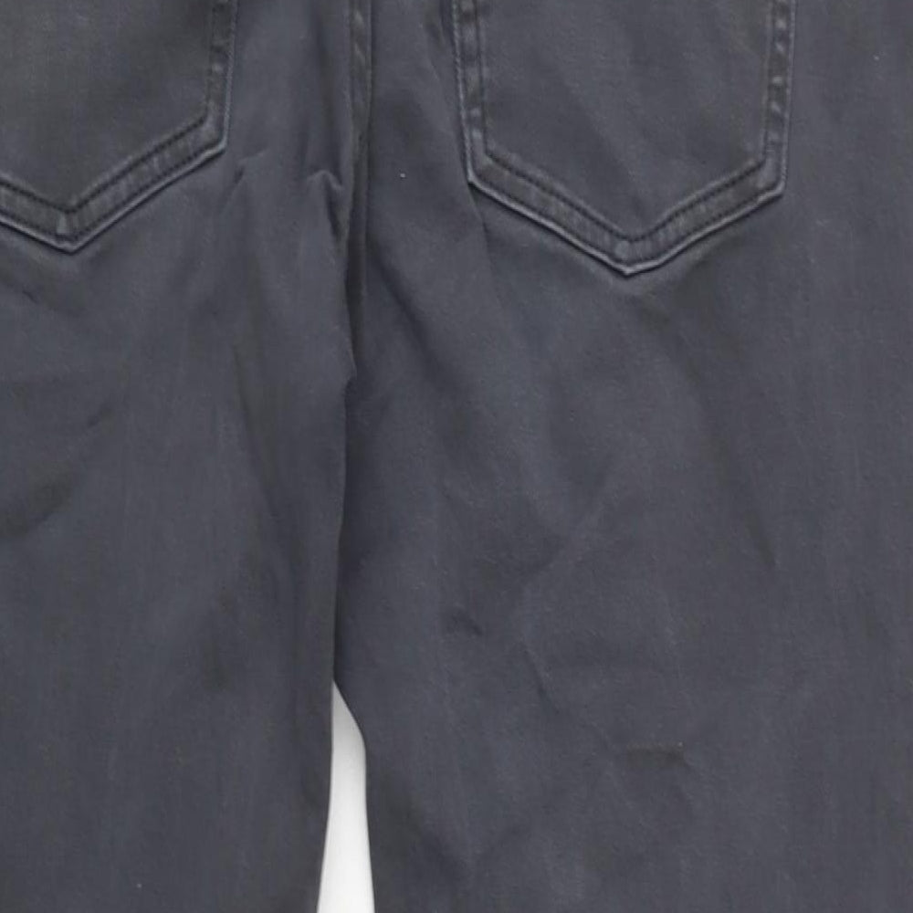 NEXT Mens Grey Cotton Blend Straight Jeans Size 38 in L29 in Slim Zip