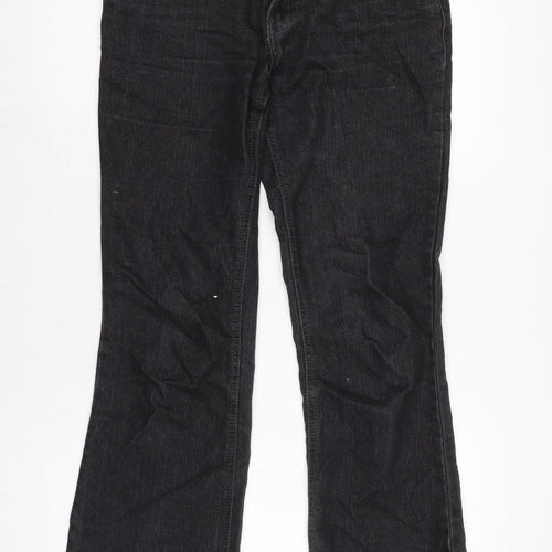 Denim & Co. Womens Grey Cotton Blend Bootcut Jeans Size 10 L30 in Regular Zip