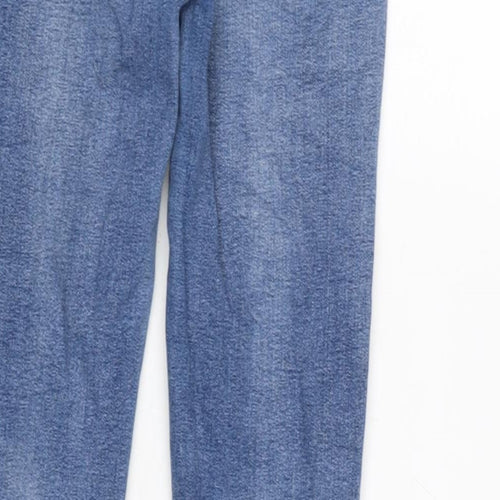 Denim & Co. Womens Blue Cotton Blend Tapered Jeans Size 12 L30 in Regular Zip