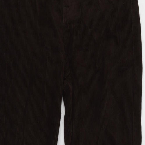 Pull&Bear Womens Brown Cotton Trousers Size 4 L31 in Regular Zip