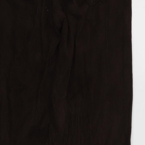 Pull&Bear Womens Brown Cotton Trousers Size 4 L31 in Regular Zip