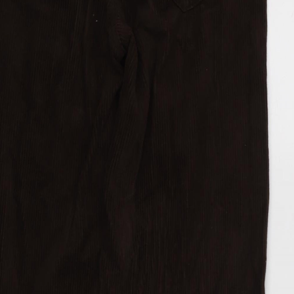 Pull&Bear Womens Brown Cotton Trousers Size 4 L31 in Regular Zip
