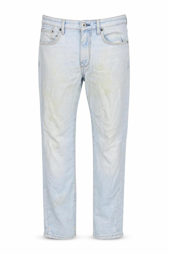 MNG Mens Blue Cotton Blend Straight Jeans Size 32 in L29 in Regular Zip