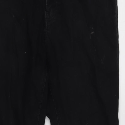 NEXT Mens Black Cotton Blend Skinny Jeans Size 32 in L29 in Extra-Slim Zip