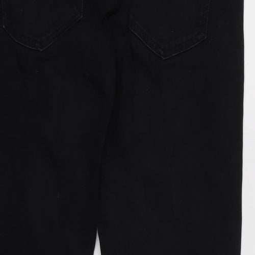 NEXT Mens Black Cotton Blend Skinny Jeans Size 32 in L29 in Extra-Slim Zip