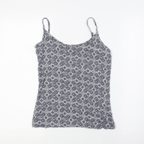 M&Co Womens Blue Viscose Camisole Blouse Size 10 Scoop Neck