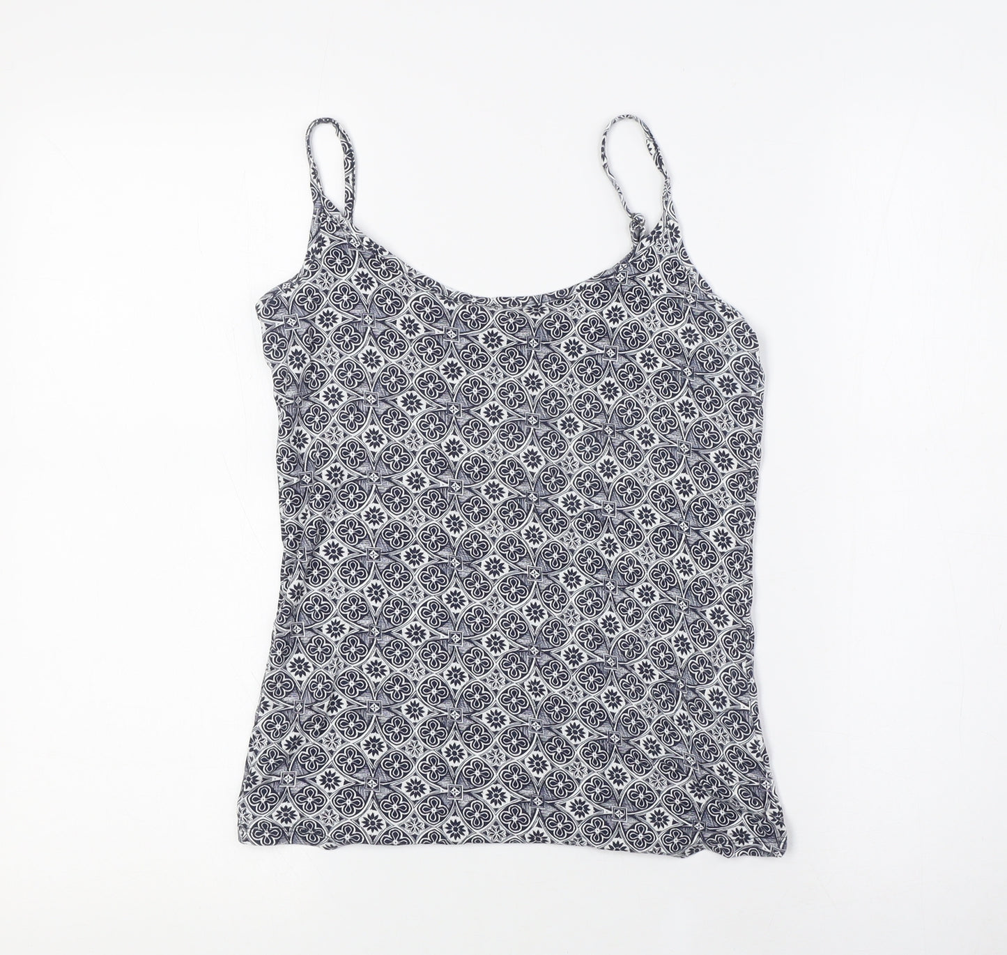 M&Co Womens Blue Viscose Camisole Blouse Size 10 Scoop Neck