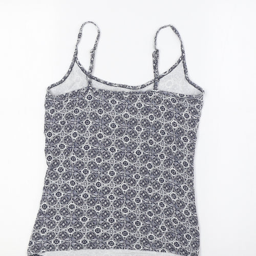 M&Co Womens Blue Viscose Camisole Blouse Size 10 Scoop Neck