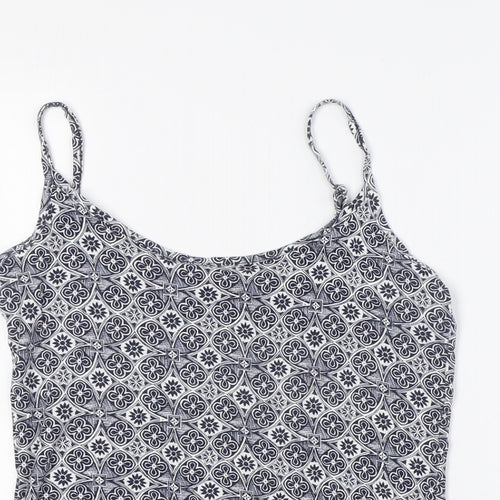 M&Co Womens Blue Viscose Camisole Blouse Size 10 Scoop Neck