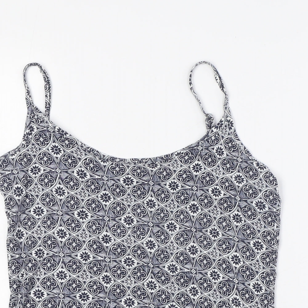 M&Co Womens Blue Viscose Camisole Blouse Size 10 Scoop Neck