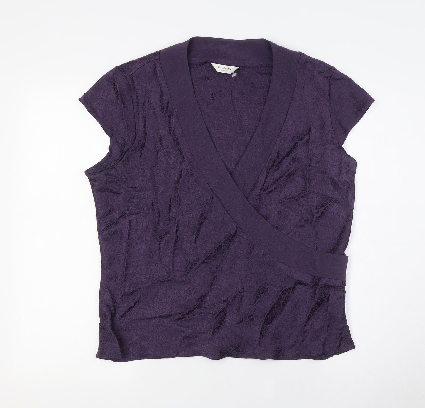 Berkertex Womens Purple Viscose Basic Blouse Size 18 V-Neck - Cross-over